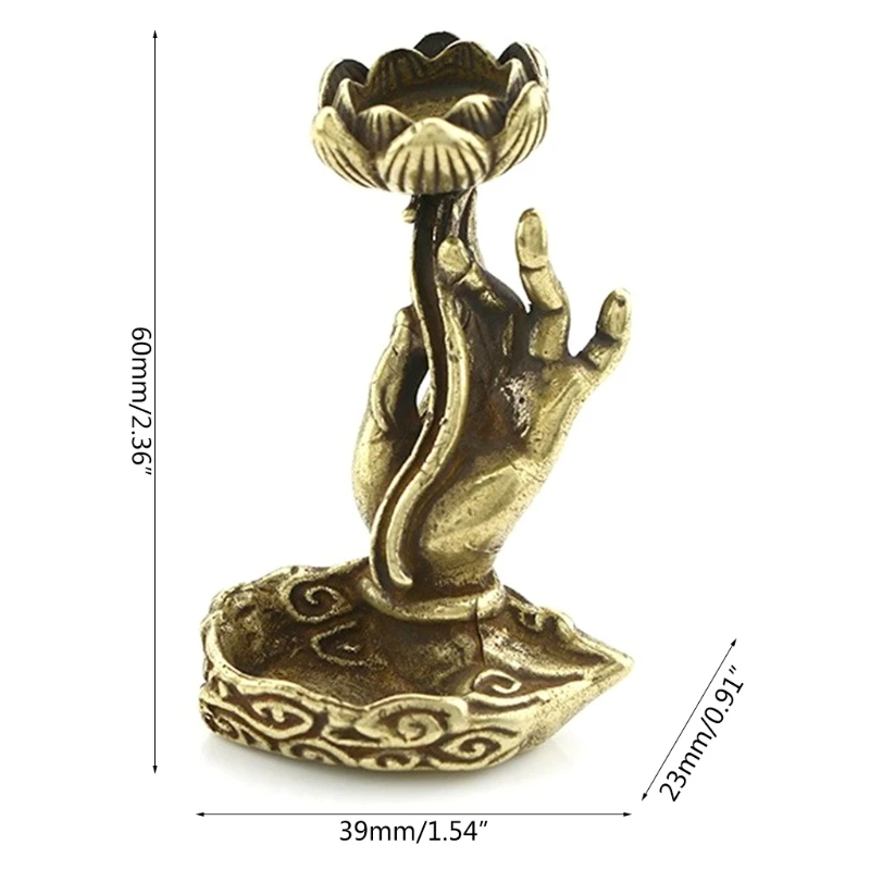 Incense for Burner Hand Lotus Backflow Incense Holder Metal ​Censer