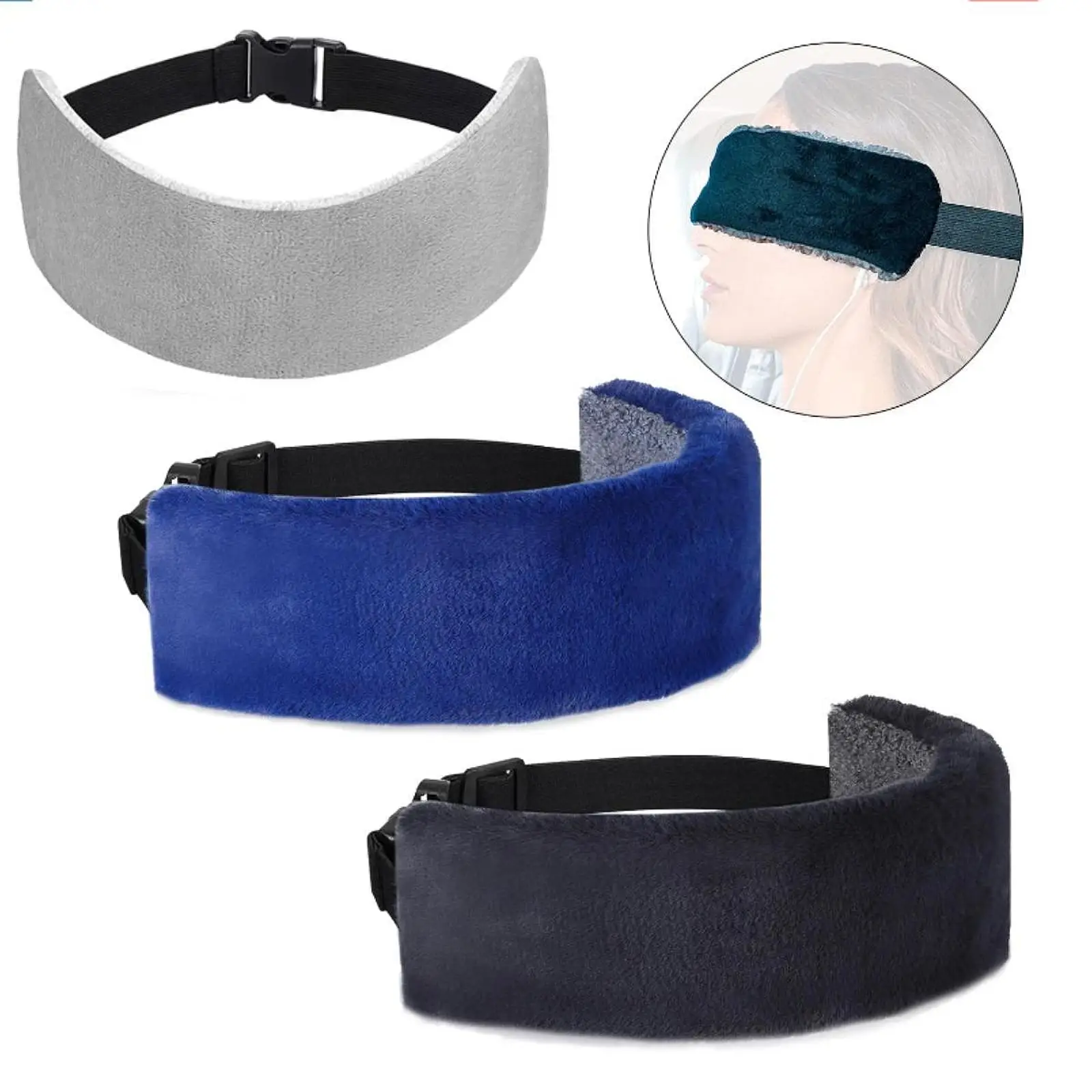 2Pcs/Set Travel Pillow Neck Support Alternative Adjustable Head Support Strap Portable Soft Head Pillow for Airplanes Car Seat