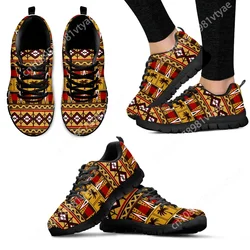 Custom Made Tribal African Pattern Women Casual Sneaker Comfort Lightweight Flat Shoes New Style Footwear Zapatos Lace Up Mujer
