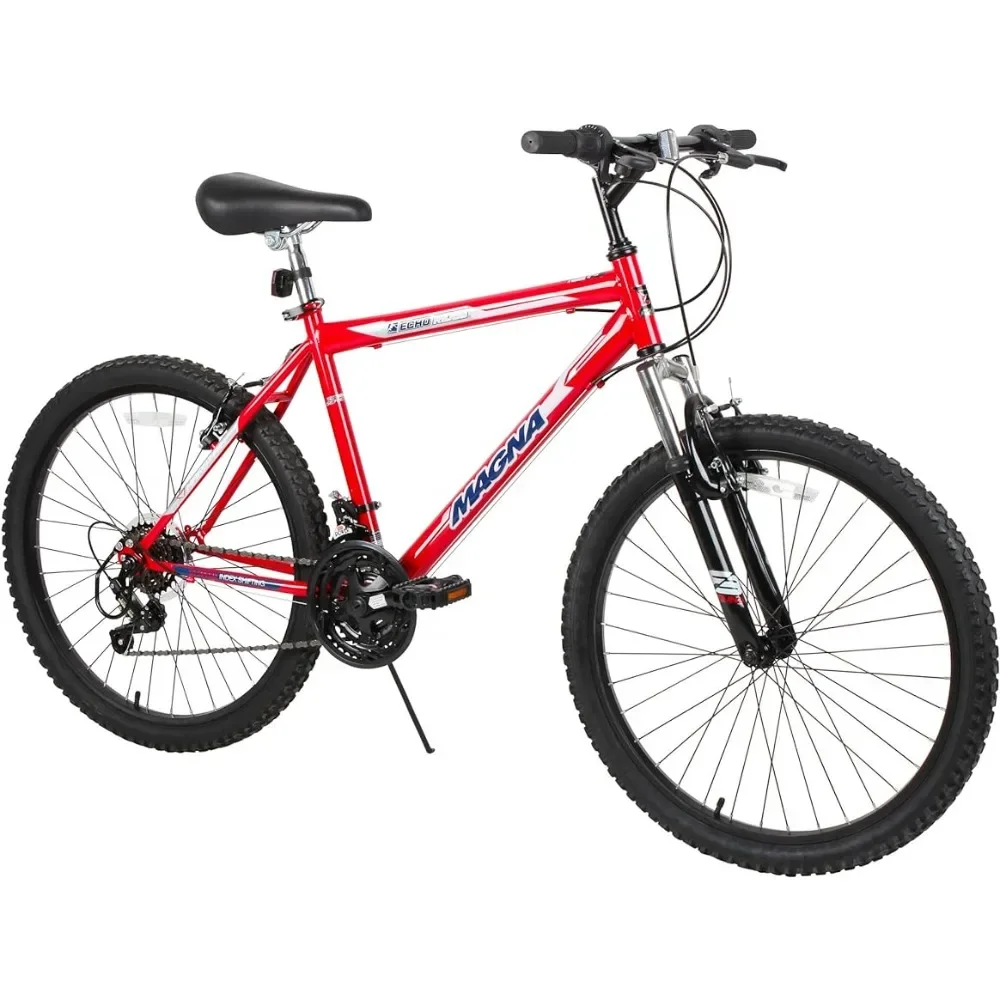 

Mountain Bike Boys 24 Inch Wheels with 18 Speed Grip Shifter and Dual Handbrakes in Red Bicycle Folding Mtb Bycyle Road Cycling