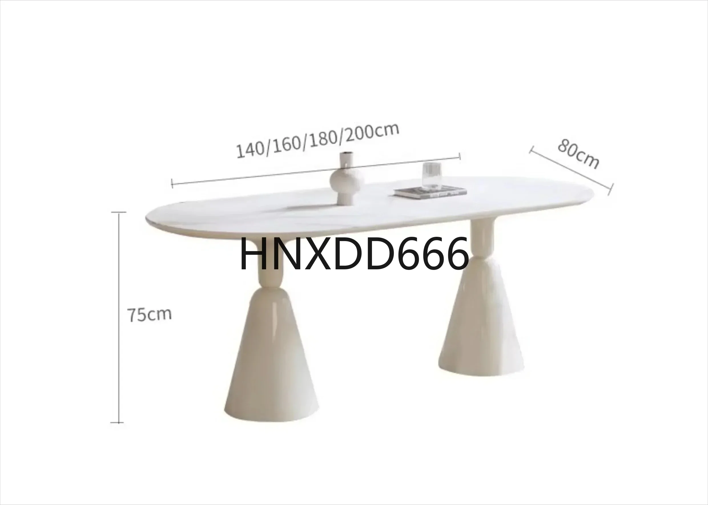 Household Modern Minimalist Design Half Arc Internet Celebrity Dining Table