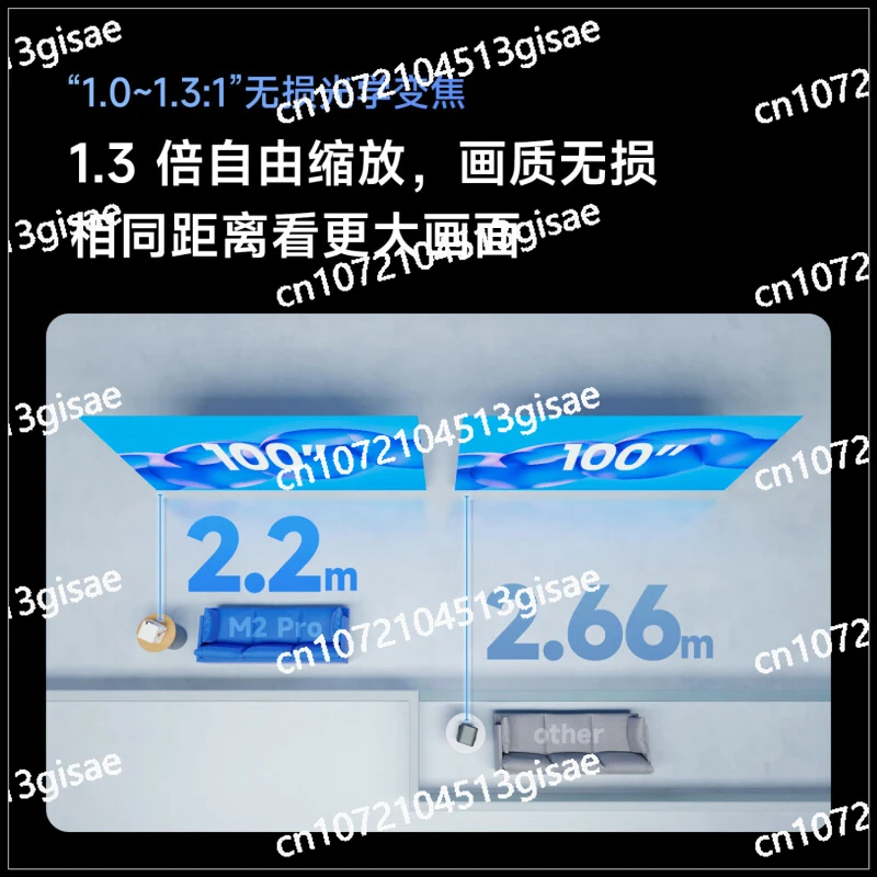 Vidda Big Eyed M2Pro Intelligent 4K High-definition Zoom Tri Color Laser Integrated Projector for Home TV - Image 3