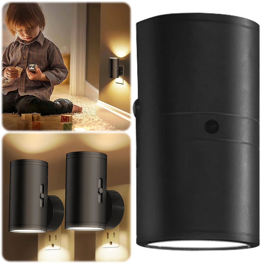 Portable Socket LED Night Light 0-100LM EU Plug Night Light 16W 3000K Dimming Wall Lamp RGB/3 Color Dimmable for Hallway Bedroom