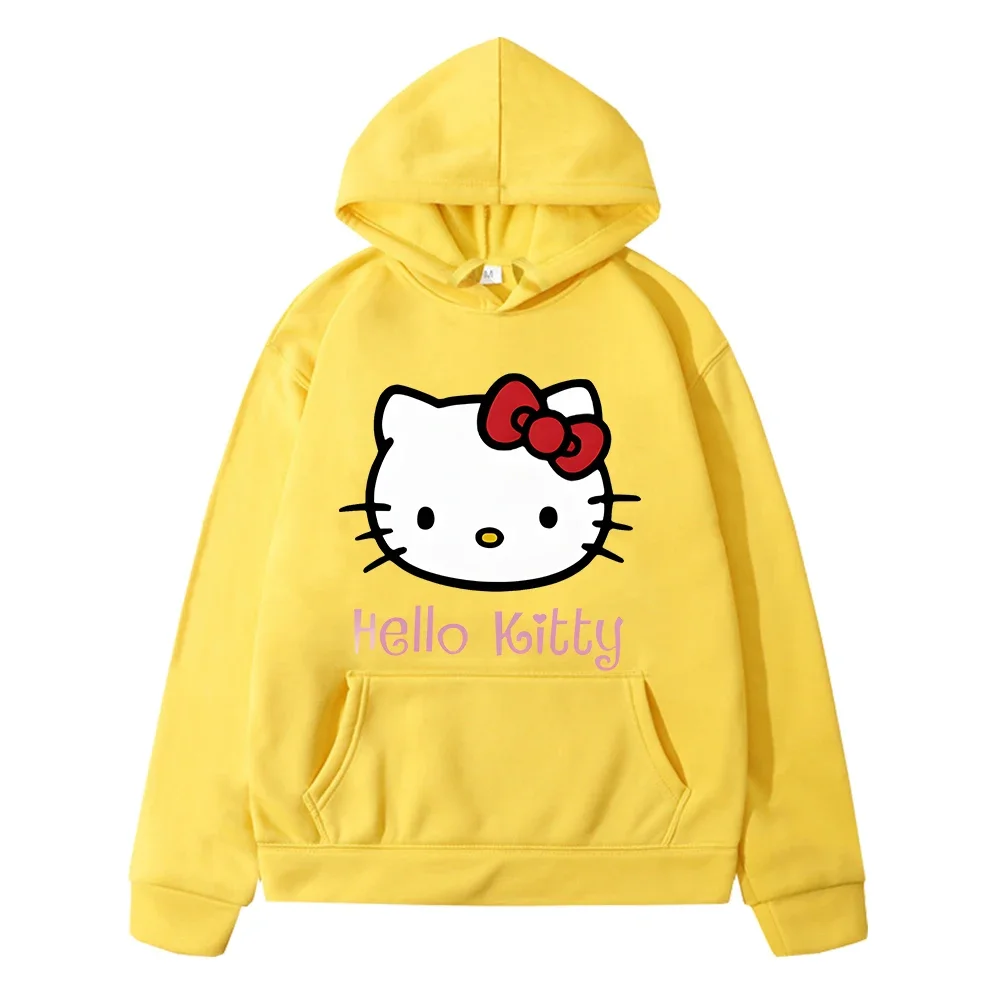 hello kitty clothes Print hoodies Fleece sweatshirt boys pullover y2k sudadera anime hoodie Kawaii jacket kids clothes girls