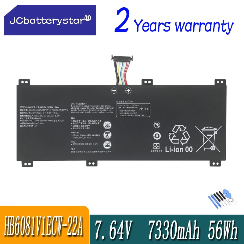 JC New HB6081V1ECW-22A Laptop Battery For Huawei Honor MagicBook Pro HLYL-WFQ9 HLYL-WFP9 FRD-WFG9 FRD-WFD9 / WX9 7.64V 56WH