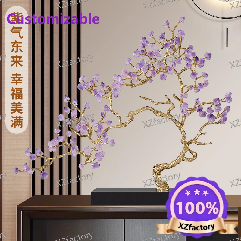 Factory Direct 2026 Top RatedAdvanced sense amethyst copper fortune tree entrance tabletop ornament living room prosperous house