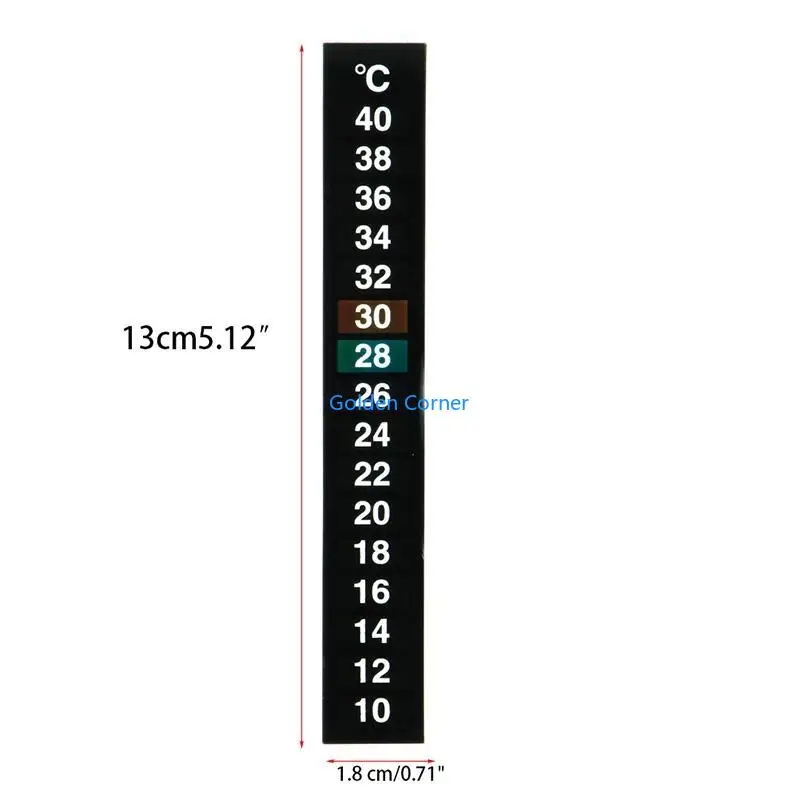 E15D Termometer Strip Digital Display untuk Akuarium Untuk Tangki Perekat Sticker Display