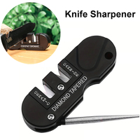 Portable Knife Sharpener 4-in-1 Mini Outdoor Multifunctional Knife Whetstone Camping Supplies Tools Tungsten Steel Sharpening