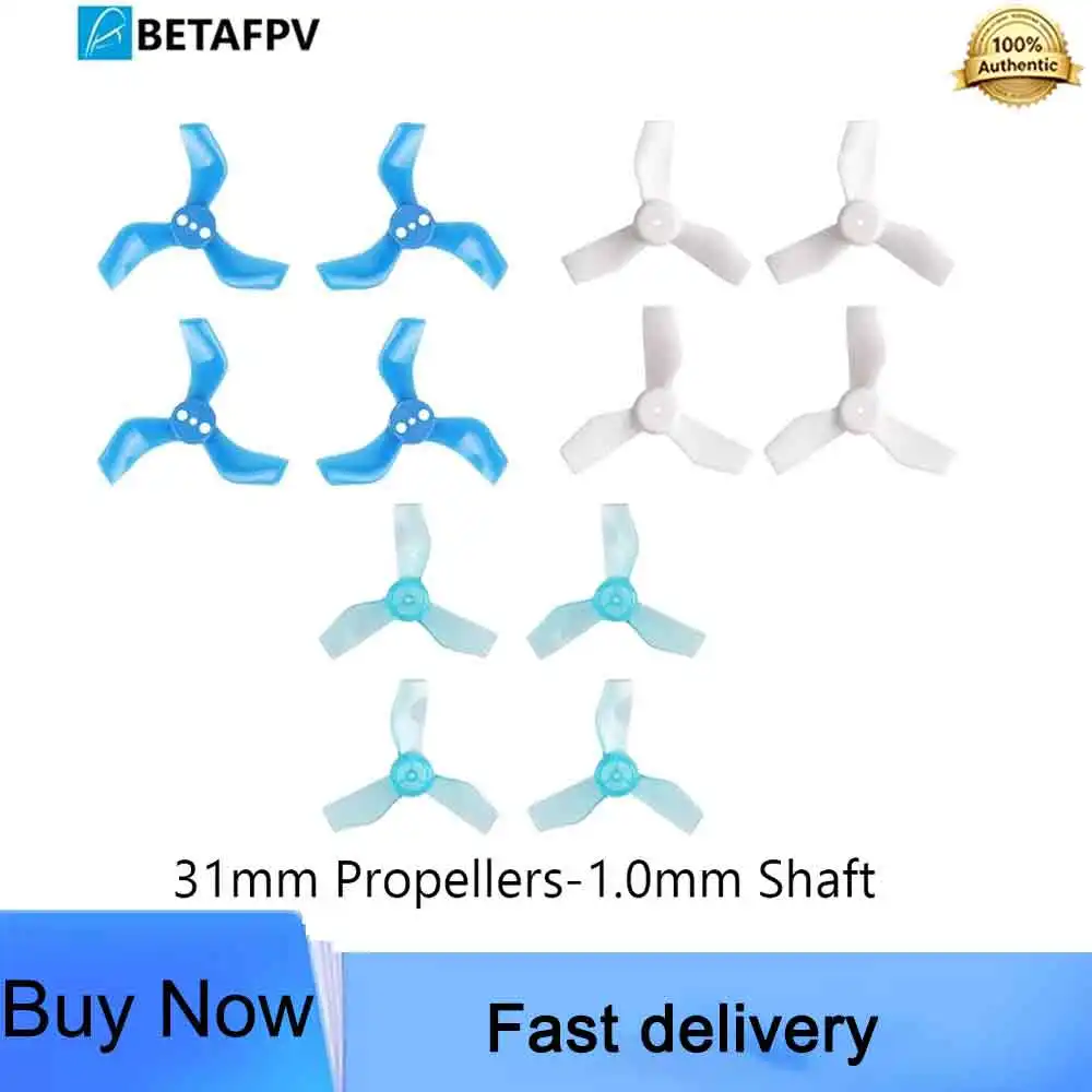 BETAFPV Gemfan 31mm 3-Blade Propellers 1.0mm Shaft PC Props for 65mm Brushless Drone Beta65X Meteor65 0603 0703 0802 Motor