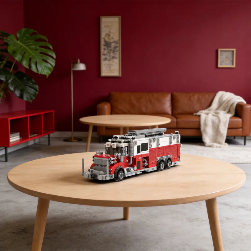 

713pcs MOC Rescue Tanker City Fire Model Building Blocks Creative DIY Gift Display Decor Assemble Premium Adult Kids Desk Home