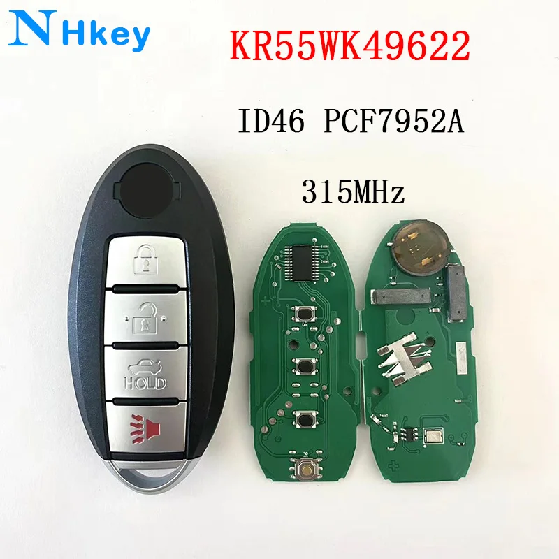 NHkey 315MHz ID46 Chip KR55WK49622 Keykess for Nissan Murano 370z Infiniti EX35 EX37 FX35 QX50 2009-13