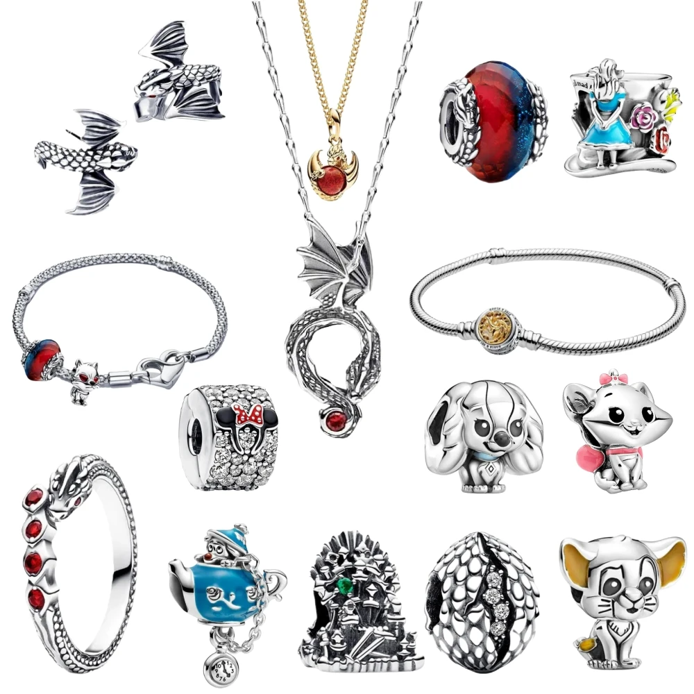 Disney Series And Power Game Bead ciondolo Charm braccialetto adatto da donna regalo di gioielli fai da te