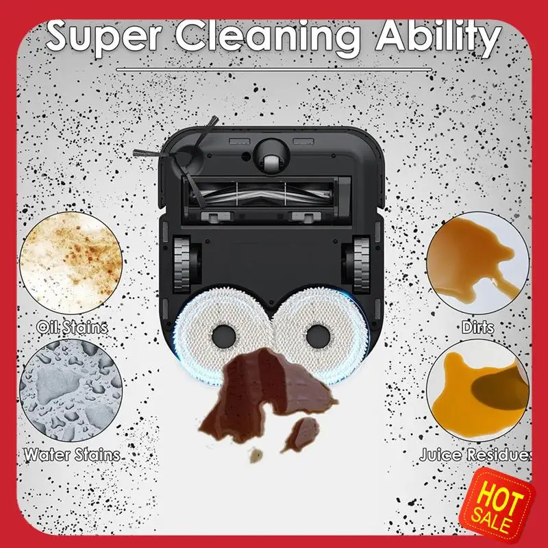 

8Pcs Mop Cloths For Ecovacs Deebot T30 Pro Omni/T30 Omni/T30S/T30S Robot Vacuum Cleaner Replacement Parts Replacement Parts