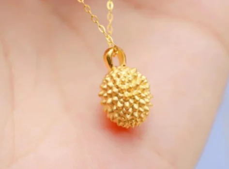 new arrival 999 real gold pendants 24 k pure gold jewelry durian pendant fine gold jewelry for women