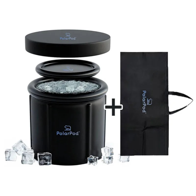 Portable recycled ice tub with lid  nflatable round ice for athletes