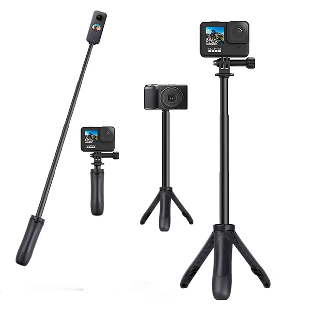 Wysuwany kijek do selfie, przenośny statyw do vlogów, mini uchwyt do ręki do Gopro 13 12 11 10 9 8 Insta360 X4 X5 DJI Action 5 Pro 4 6