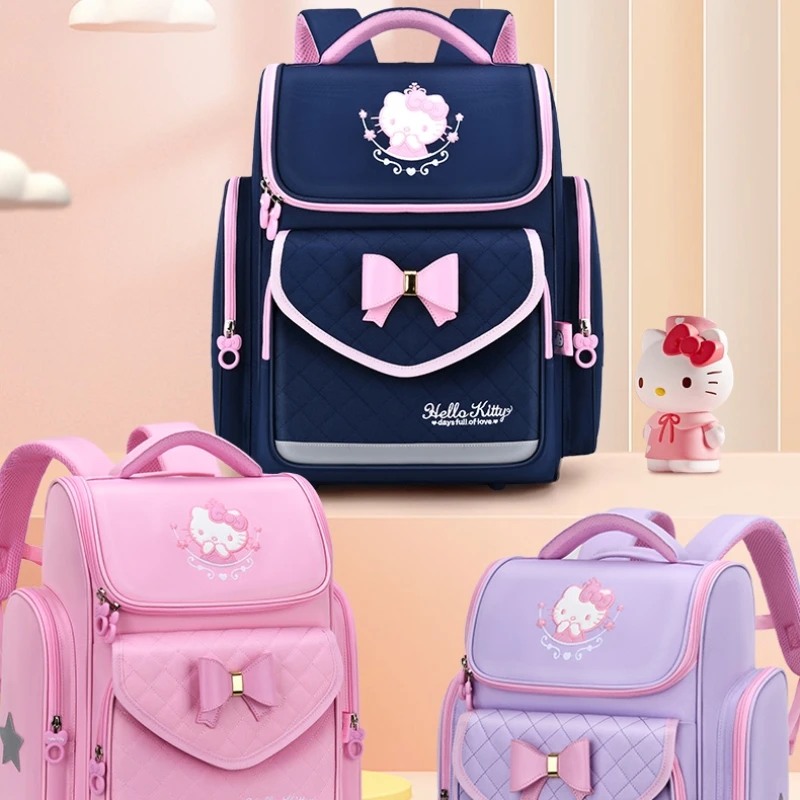 Hello Kitty Cute Schoolbag Elementary School Girls Third, Fourth, and Fifth Grade Large Capacity Lightweight Children\'s Backpack