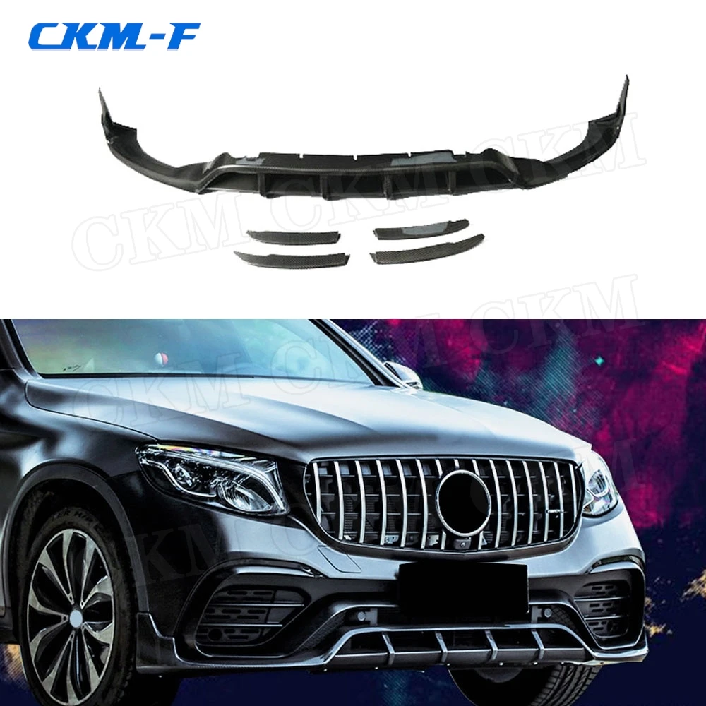 

Carbon Fiber Front Lip Spoiler Canard Splitters for Benz GLC Class Coupe W253 C253 2016 - 2019 Not For Original GLC63 Bumper