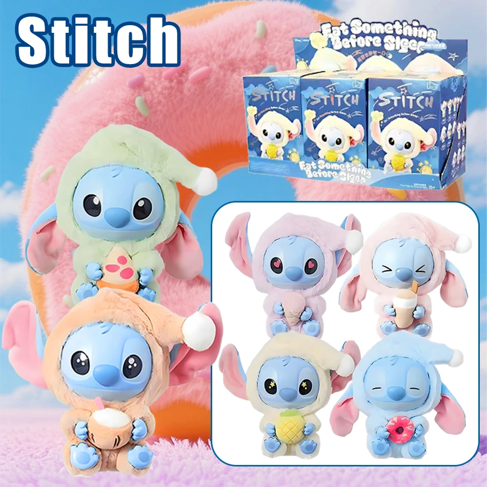 

New Miniso Stitch Eat, Sleep Series Vinyl Blind Box Pendant Cute Doll Mystery Box Toy Plush Doll Holiday Gift