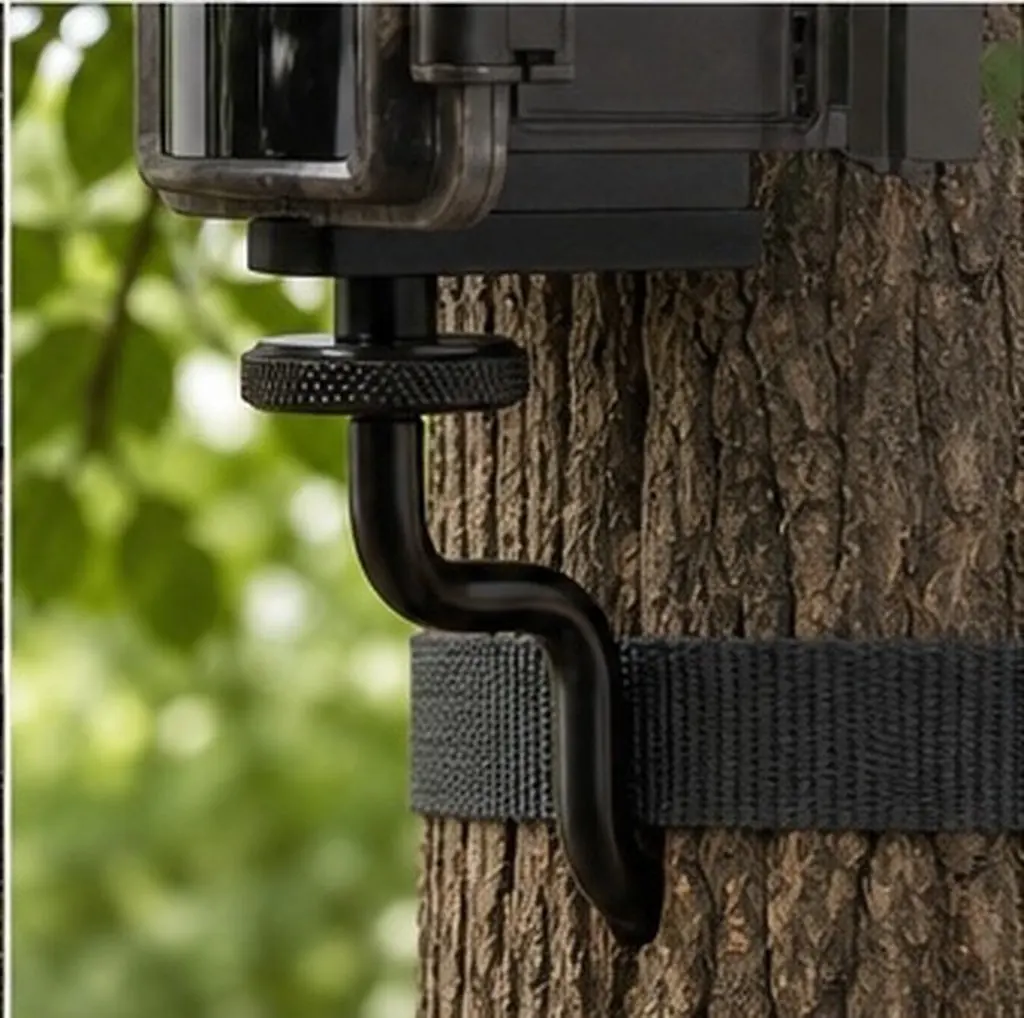 2Pcs Metal Trail Camera Holder Stand Hunting Tree Mount Bracket Rotatable Pole Camera Mount Iron Bracket Trail Cam Stand