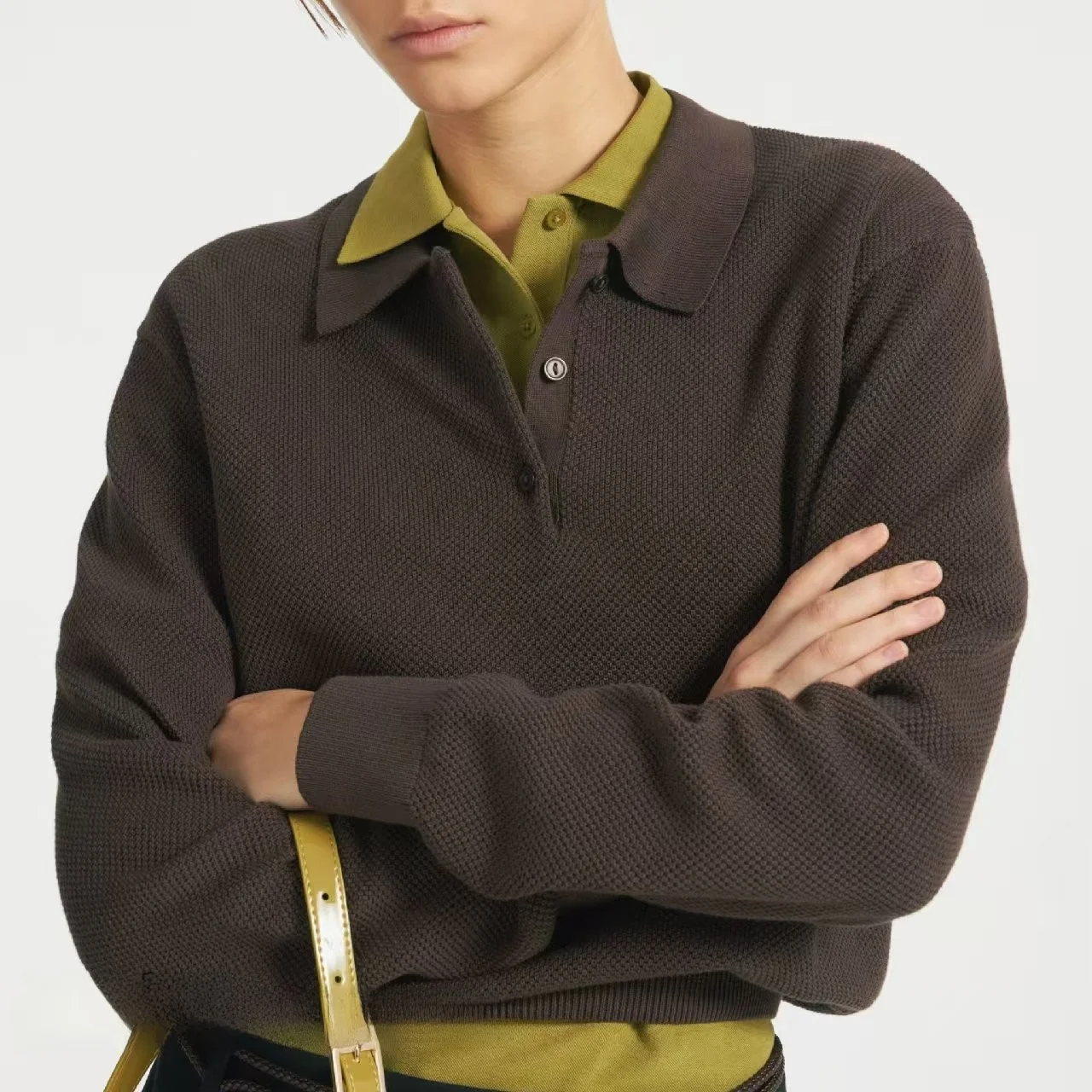 

Faionable Casual Loose Knit Sweater Pure Color Collar Long Sve Warm Autumn Winter Women's Premium Quali Wool Sweater