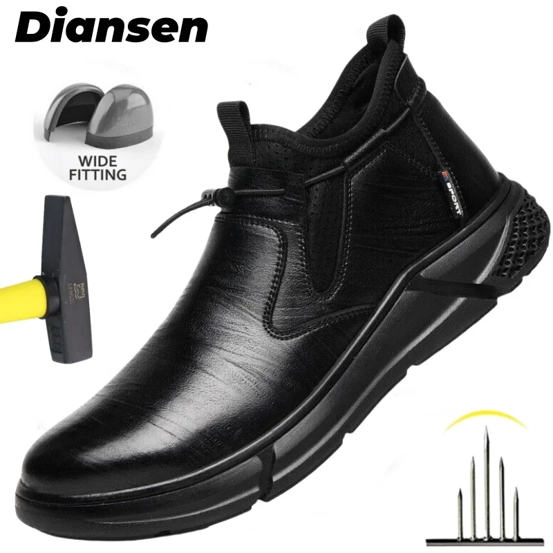 

Удобная защитная обувь, мужские рабочие ботинки со стальным носком, промышленные ботинки, мужская защита для ног, противоударная водонепроницаемая обувь