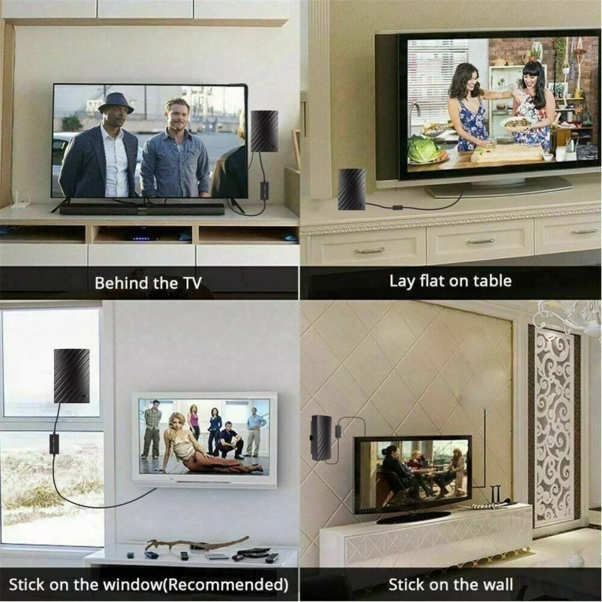 Alta Definição Antena De TV Digital, Amplificador De Sinal Interior Sem Conexão De Rede, HDTV, 25DBI, 4K