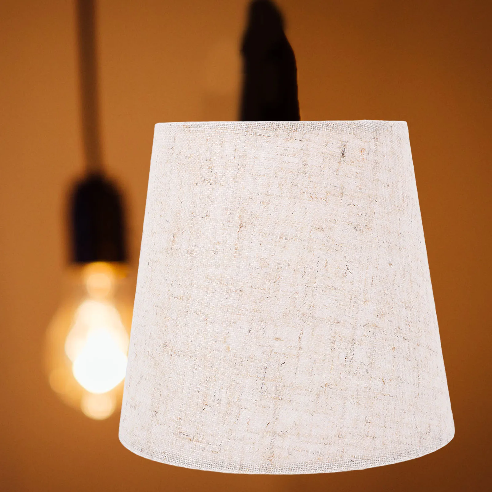 عاكس الضوء النسيج 8 سنتيمتر المقبس طبل أسطواني الظل ل طاولة الثريا الطابق مصابيح الحائط الحديثة مطوي الكتان غطاء خفيف