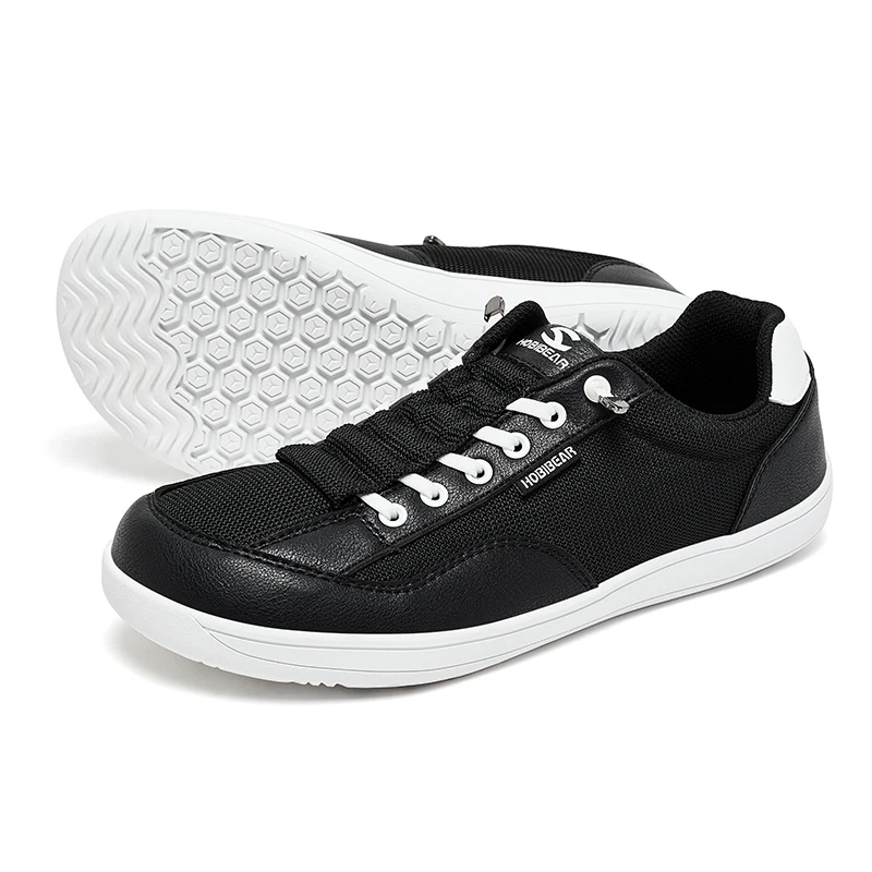 HOBIBEAR Wide-Toe-Box Barefoot Shoes Womens Mens Zero Drop Slip On Sneakers Minimalist Walking Shoes