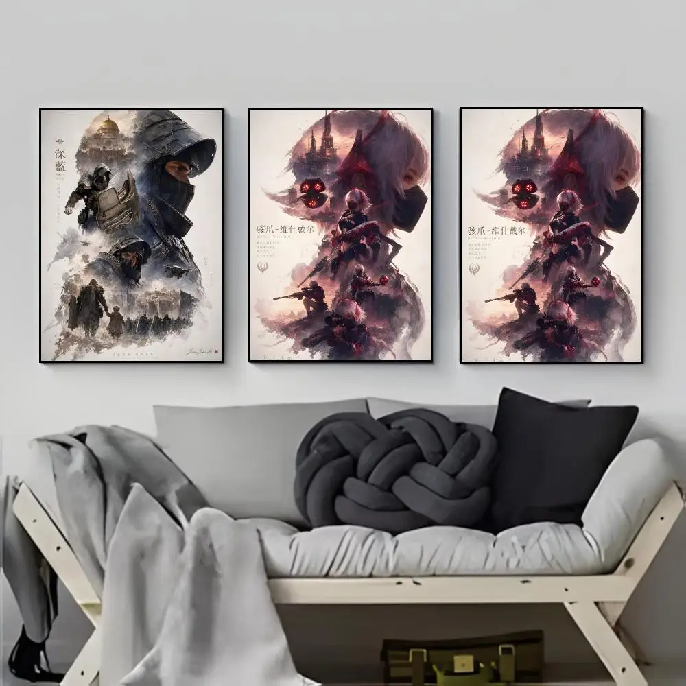 tactical shooter game D-Delta Force Poster Elegant Indoor Artwork Design & Contemporary Home Decor