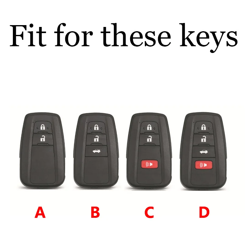 ABS Key Fob Cover Case Remote Protector Smooth Silicone Fits for Toyota Rav4 Corolla Camry Hilux Car Accessories Key Cover