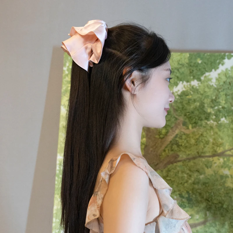 Oversize 100% seta 30 Momme seta fascia per capelli accessori donna fascia per capelli moda fascia Scrunchies elastici per capelli in seta