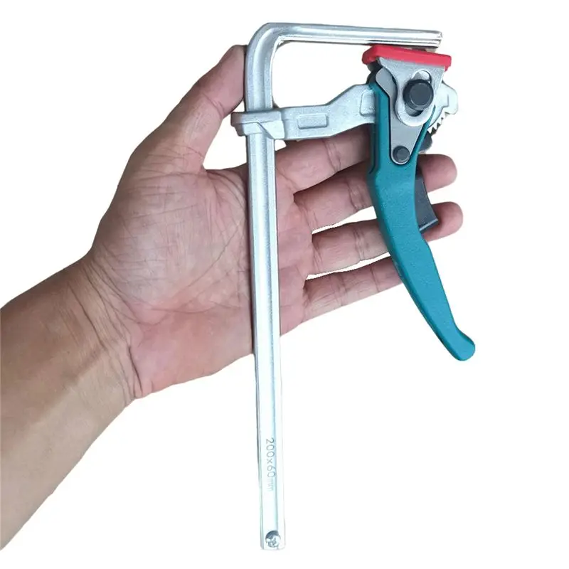 A44Z-Cyan Handle Quick Ratchet Track Clamp Woodworking Track Clamp Cyan Ratchet Track Clamp