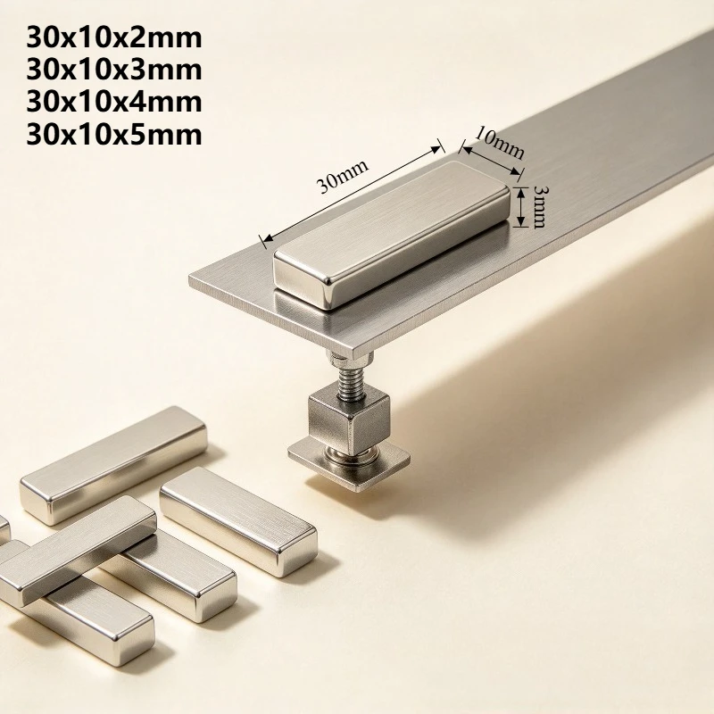 30x10x2 30x10x3 30x10x4 30x10x5mm N35 Powerful Rectangular Block Neodymium Magnets for DIY Fridge Industrial Crafts