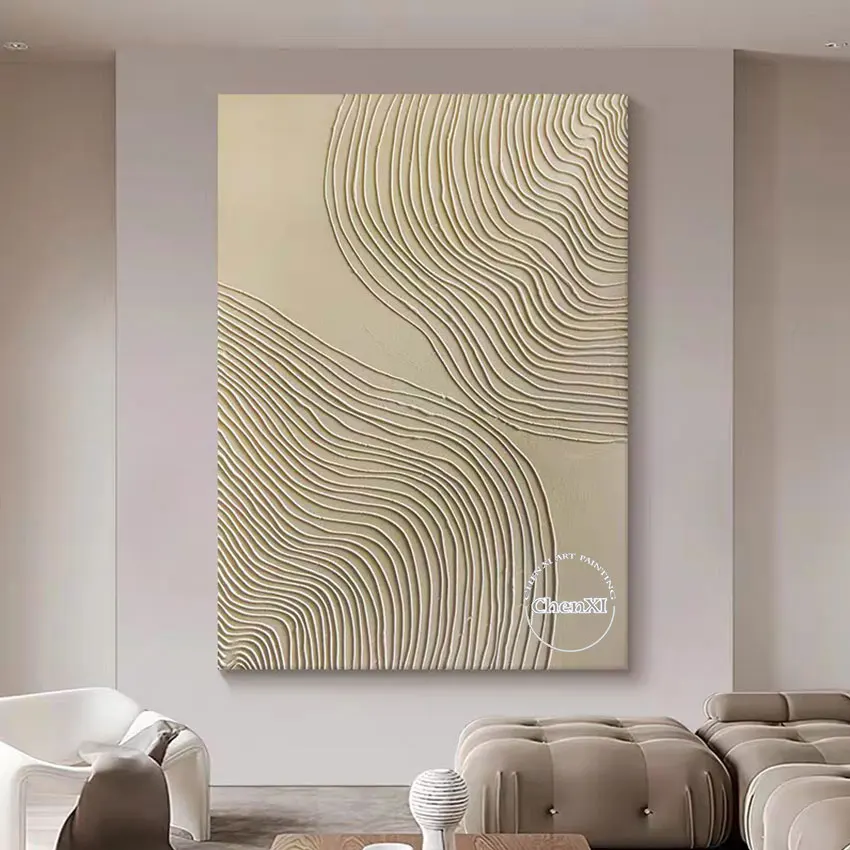 

Thick Oil Paint Abstract Lines Wall Decorative Item Canvas, Acrylic Painting Art, Handmade Unframed Wall Hangings, Artwork Piece