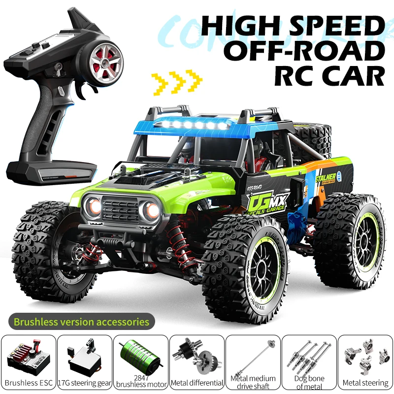 

High Speed RC Car Off-Road 4WD 2.4G Remote Control Car Truck Brushless Electric Climbing LED Headlight RC Hobby Car JJRC C8805