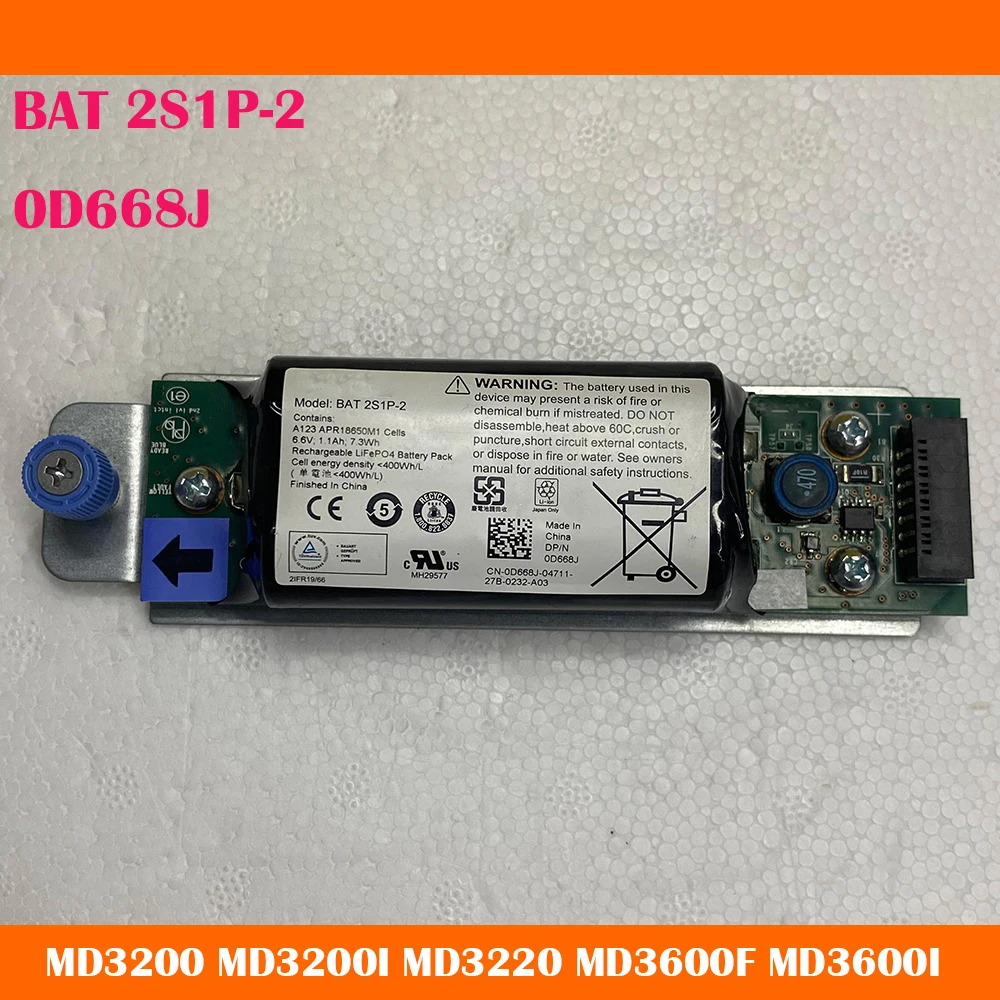 

New BAT 2S1P-2 For DELL MD3200 MD3200I MD3220 MD3600F MD3600I MD32XX/34XX/36XX Controller Battery 0D668J D668J High Quality