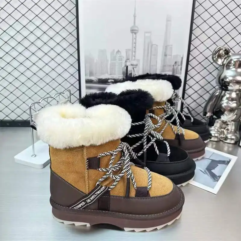 

2026 New arrivals Women's Boots Winter High Quality Keep Warm Mid-Calf Waterproof Snow Boots Comfortable Ladies Thigh High Boots