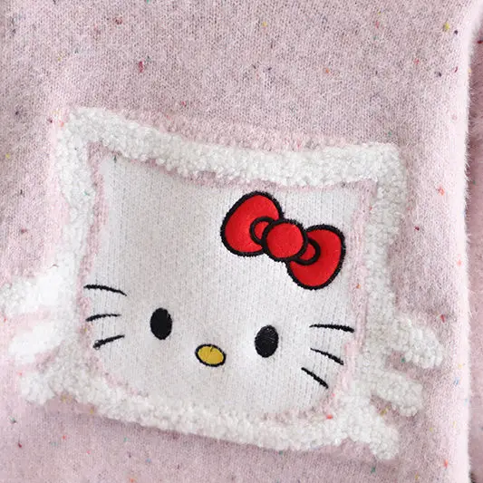 sanrio cute colorful yarn cartoon children's sweater pullover autumn and winter sweater thickened Hello Kitty base wholesale