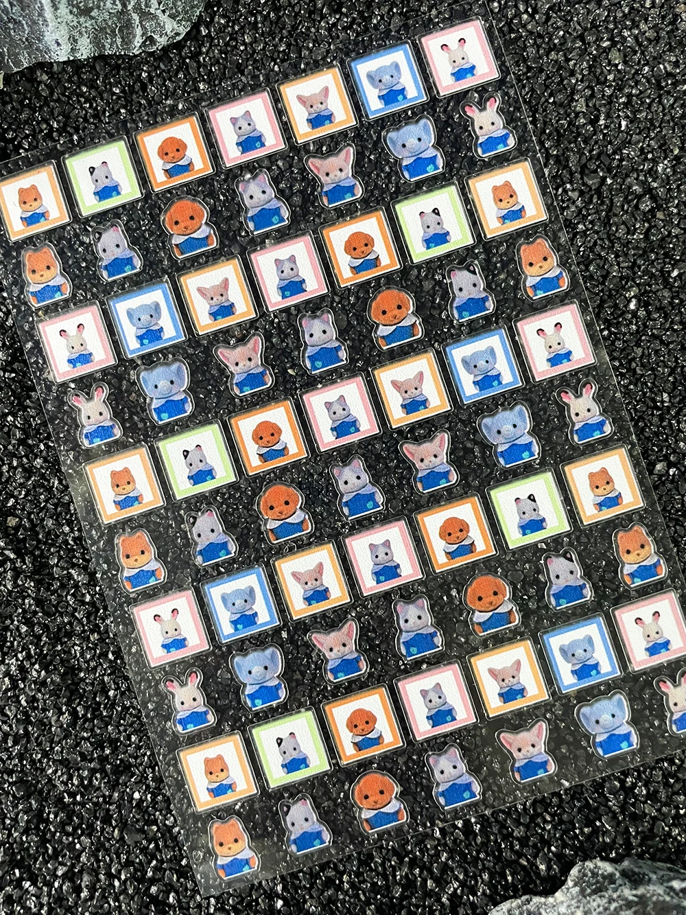 Pvc Y2k Senbel Family Nail Art Sticker Ultra-Thin Self-Adhesive Slider Diy Manicure Scrapbook Luggage Box Accesorie Wholesale