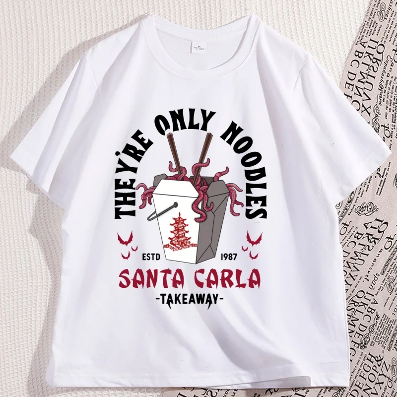 

Lost Boys They're Only Noodles T Shirt Casual Soft Cotton Short Sleeve Round Neck T-shirt Vintage Graphic Tees Male Clothes