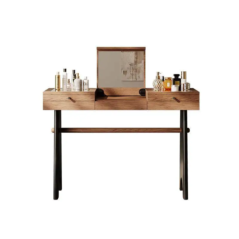 

Bedroom Solid Wood Clamshell Makeup Table High Sense Antique Dressing Table