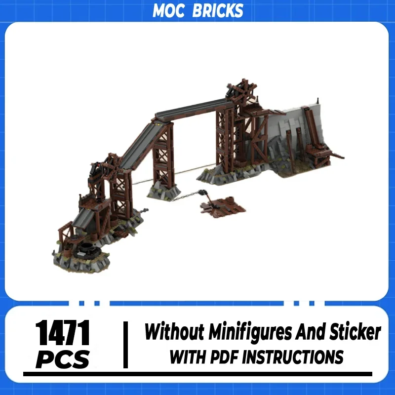 Magical Rings Moc Building Blocks Movie Scene Orc Forge Model Technology Bricks DIY Assembly Street View Toys  Gifts