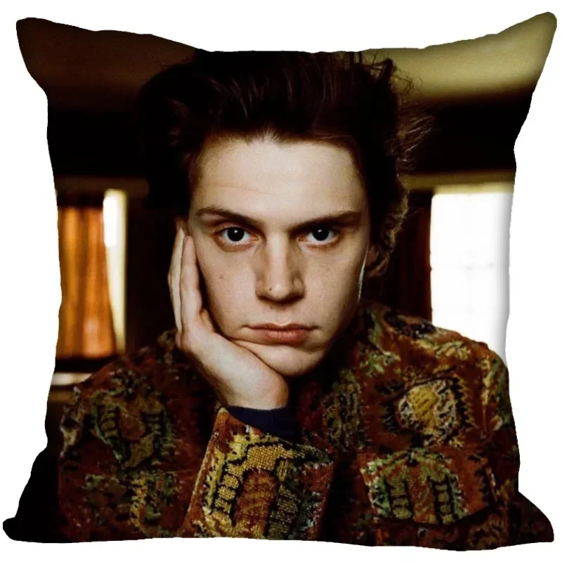 Hot Evan Peters Star Pillow Case For Home Decorative Pillows Cover Invisible Zippered Throw PillowCases 45X45cm