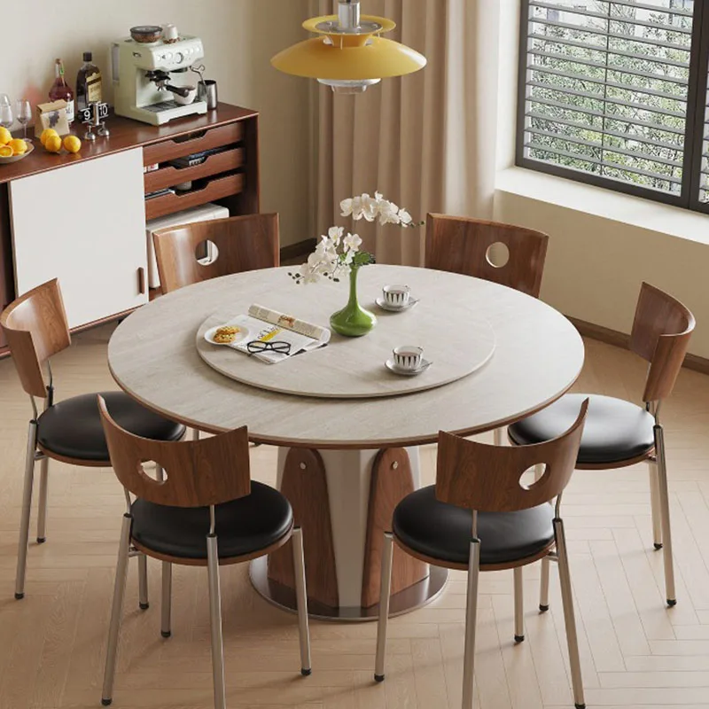 Round Restaurant Dining Table Creative Lounge Unique European Luxury Cheap Dining Table Service Mesas De Jantar Room Decorations