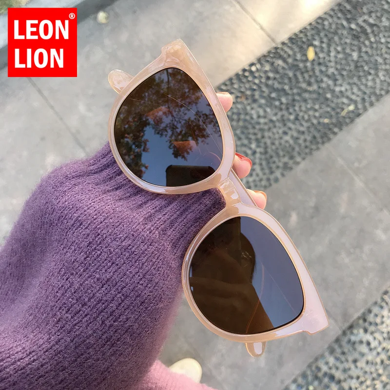 

LeonLion Round Cateye Sunglasses Women 2023 Luxury Brand Eyewear Women/Men Vintage Glasses Women Retro Lentes De Sol Mujer UV400