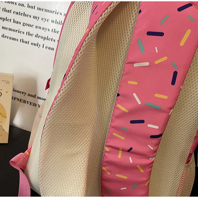 Schülerrucksack, Ice Cream Korean Teenage Girls Sweet Cute Schultasche, leichte, geräumige College-Tasche, Tagesrucksack mit großem Fassungsvermögen – Detail 29