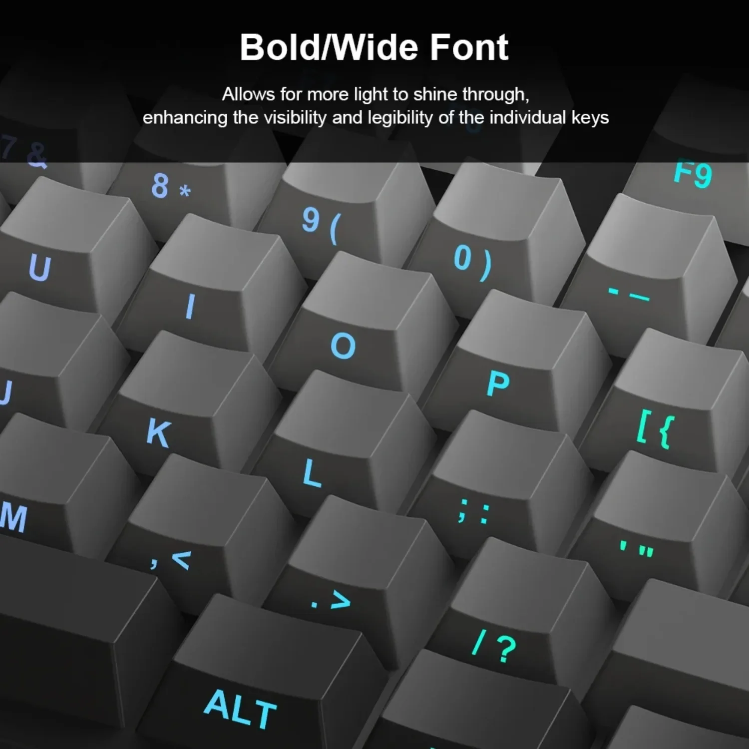 2026 مجموعة أغطية مفاتيح متدرجة PBT مزدوجة النار طباعة جانبية تألق من خلال أغطية مفاتيح OEM بإضاءة خلفية للوحة المفاتيح الميكانيكية للألعاب MX Switch #4