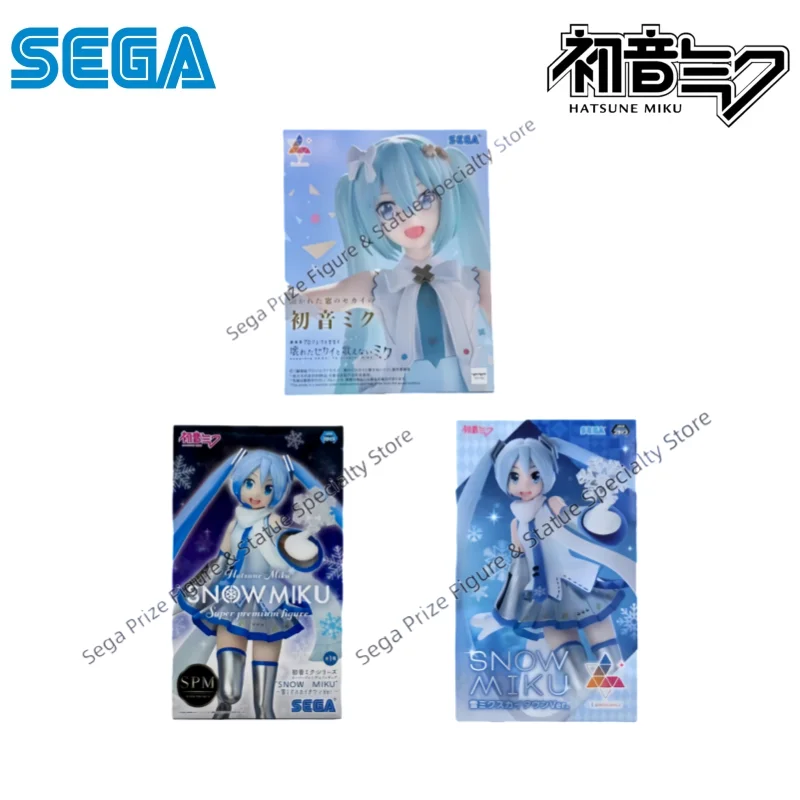 Sega In Stock Original Box Garage Kit Model Hatsune Miku Snow Miku Anime Characters Collectible Original Action Figure Statue