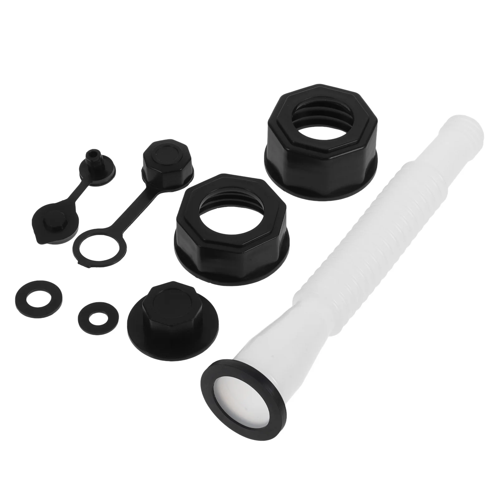 

1Set Gas Can Nozzle Replacement Kit Anti-Slip Threaded Spout Cap Leak-Proof Fuel Can Spout Replacement for Small Gas Cans